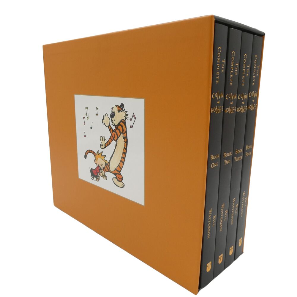 Complete Calvin and Hobbes Paperback Box Set 4 Volumes Bill Watterson NEW OPEN B